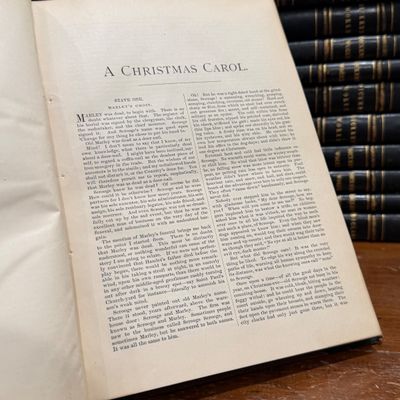 LOT 139K: Charles Dickens - Antique Books 1870s Harper and Brothers - 17 Volumes - Christmas Carol, Oliver Twist, Great Expectations and...