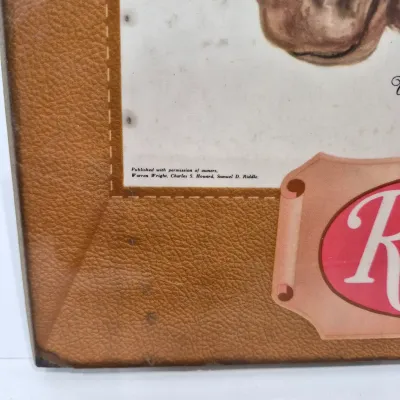 LOT 71U: Vintage Rolling Rock Beer Sign with Racehorses