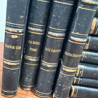 LOT 139K: Charles Dickens - Antique Books 1870s Harper and Brothers - 17 Volumes - Christmas Carol, Oliver Twist, Great Expectations and...
