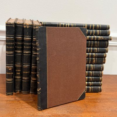 LOT 139K: Charles Dickens - Antique Books 1870s Harper and Brothers - 17 Volumes - Christmas Carol, Oliver Twist, Great Expectations and...