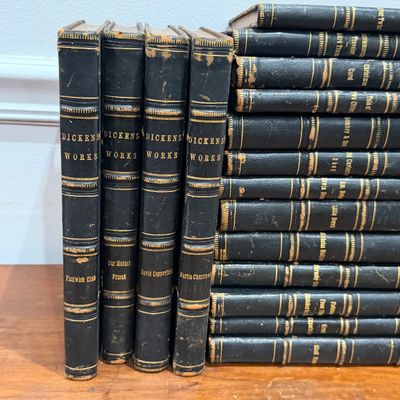 LOT 139K: Charles Dickens - Antique Books 1870s Harper and Brothers - 17 Volumes - Christmas Carol, Oliver Twist, Great Expectations and...