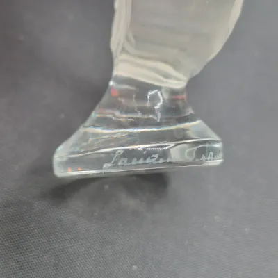 LOT 22U: Vintage Lalique Leaping Koi Fish Crystal Figurine