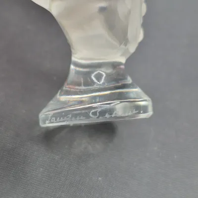LOT 22U: Vintage Lalique Leaping Koi Fish Crystal Figurine