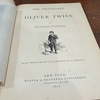 LOT 139K: Charles Dickens - Antique Books 1870s Harper and Brothers - 17 Volumes - Christmas Carol, Oliver Twist, Great Expectations and...