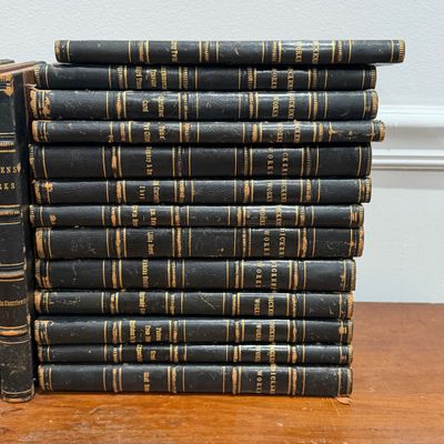 LOT 139K: Charles Dickens - Antique Books 1870s Harper and Brothers - 17 Volumes - Christmas Carol, Oliver Twist, Great Expectations and...