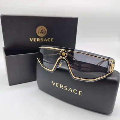 LOT 1U: Versace VE2226 Gold Metal Framed Sunglasses