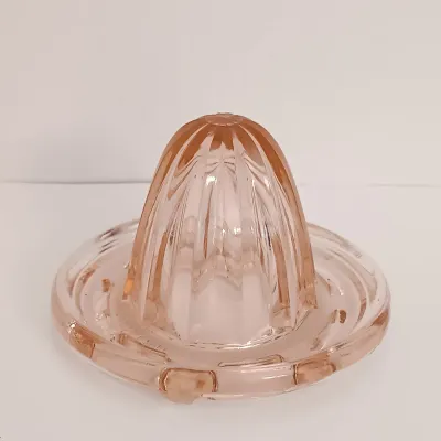 LOT 216: Collection of Pink Depression Glass - Pitcher, Juicer, Creamer and Sugar Bowl