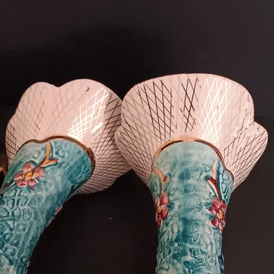 LOT 223: Bequet-Style Belgium Made Porcelain Ewers