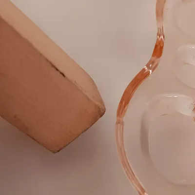 LOT 240: Pink Depression Glass Open Lace Border Glassware