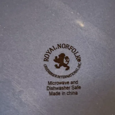 LOT 225: Royal Norfolk Blue Dinnerware Set