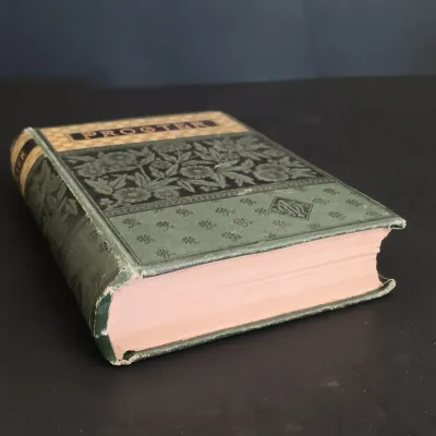 LOT 205: Sir Walter Scott Poetry with Bamboo Pattern Leather Cover, Classic Poems Circa 1908 & The Poems of Adelaide A Procter 1881