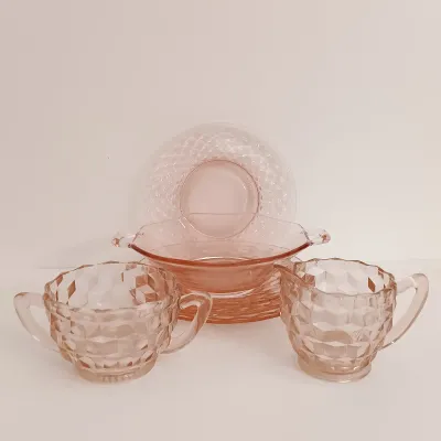 LOT 136: Vintage Pink Depression Glass