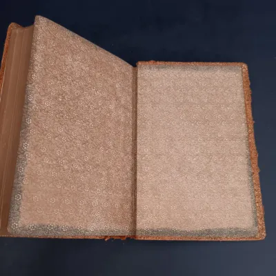 LOT 205: Sir Walter Scott Poetry with Bamboo Pattern Leather Cover, Classic Poems Circa 1908 & The Poems of Adelaide A Procter 1881