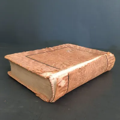 LOT 205: Sir Walter Scott Poetry with Bamboo Pattern Leather Cover, Classic Poems Circa 1908 & The Poems of Adelaide A Procter 1881