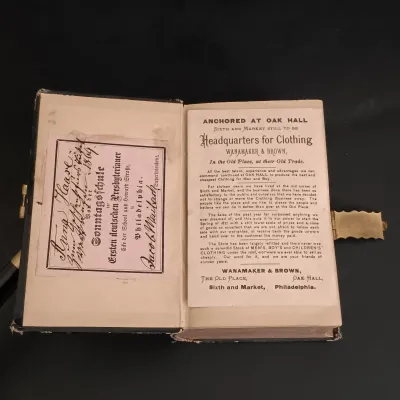 LOT 202: Latched Holy Bible 1868 - S. D. Burlock Philadelphia Publishing