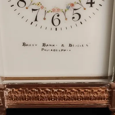 LOT 224: Antique Bailey Banks and Biddle Philadelphia Carriage Clock