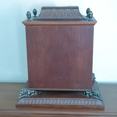 LOT 194: Bombay Analog Library Clock with Storage Compartment