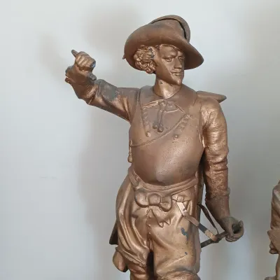 LOT 196: Vintage Don Juan and Don Caesar Spelter Statues