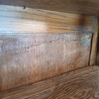 LOT 229: Antique Curved Glass Curio Cabinet