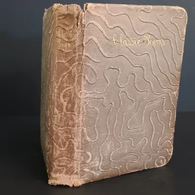 LOT 205: Sir Walter Scott Poetry with Bamboo Pattern Leather Cover, Classic Poems Circa 1908 & The Poems of Adelaide A Procter 1881