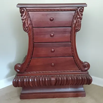LOT 190: Bombay-Style 4-Drawer Chest