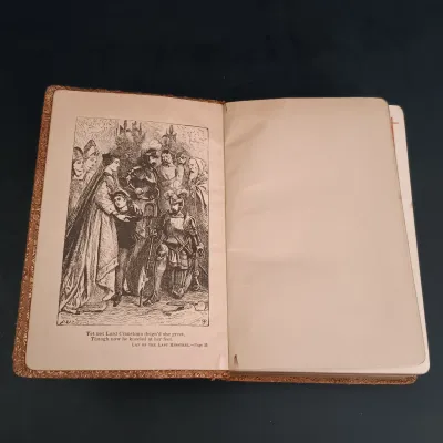 LOT 205: Sir Walter Scott Poetry with Bamboo Pattern Leather Cover, Classic Poems Circa 1908 & The Poems of Adelaide A Procter 1881