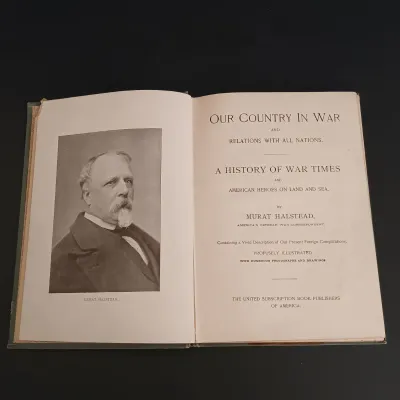 LOT 208: Antique Book Lot featuring 'Our Country in War' (1898), Benjamin Franklin & Others
