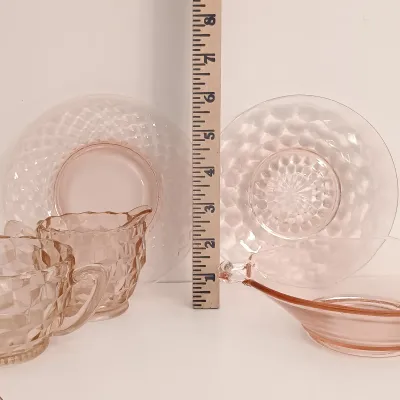 LOT 136: Vintage Pink Depression Glass