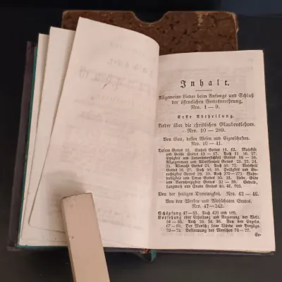 LOT 201: Leather-Bound German General Evangelical Hymnal for the Grand Duchy of Hesse 1842