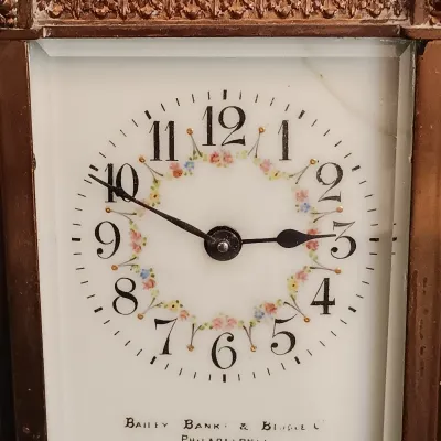 LOT 224: Antique Bailey Banks and Biddle Philadelphia Carriage Clock