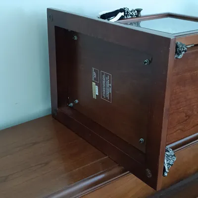 LOT 194: Bombay Analog Library Clock with Storage Compartment