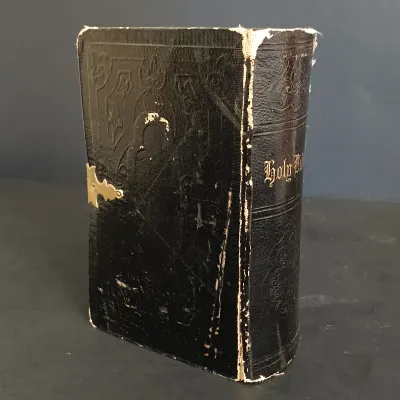 LOT 202: Latched Holy Bible 1868 - S. D. Burlock Philadelphia Publishing