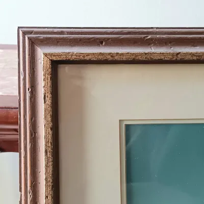 LOT 218: Antique Framed Hand-Tinted Photograph