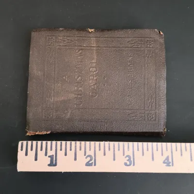 LOT 206: Leatherbound Bronte's Poems, Mini Leatherbound Christmas Carol, Longfellow's Prose Works 1866 and Whittier's...