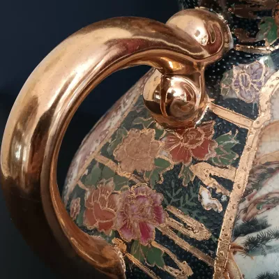 LOT 222: Royal Satsuma Hand-Painted Pheasant Teapot