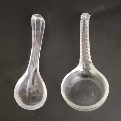LOT 231: Vintage Crystal Pitcher with Metal Bird Claw Ice Tongs & Glass Ladles