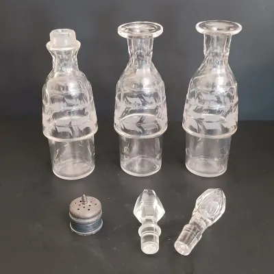 LOT 228: Simpson Hall Miller and Co Treble Plate Cruet Set