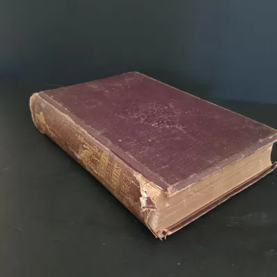 LOT 206: Leatherbound Bronte's Poems, Mini Leatherbound Christmas Carol, Longfellow's Prose Works 1866 and Whittier's...