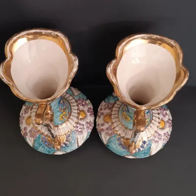 LOT 223: Bequet-Style Belgium Made Porcelain Ewers