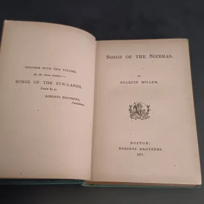 LOT 207: Collection of Antique Books: Li"l" Gal by Paul L Dunbar, The Castle & The Cottage by E. Perring, Songs of Sierra...