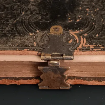 LOT 204: Latched New Testament 1863 with The Marriage Memento 1852 & Peep of Day 1877