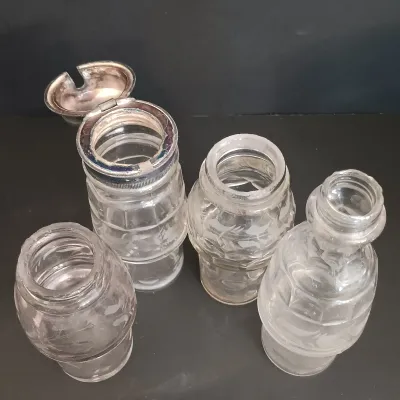LOT 228: Simpson Hall Miller and Co Treble Plate Cruet Set