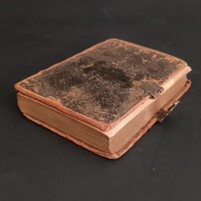 LOT 204: Latched New Testament 1863 with The Marriage Memento 1852 & Peep of Day 1877