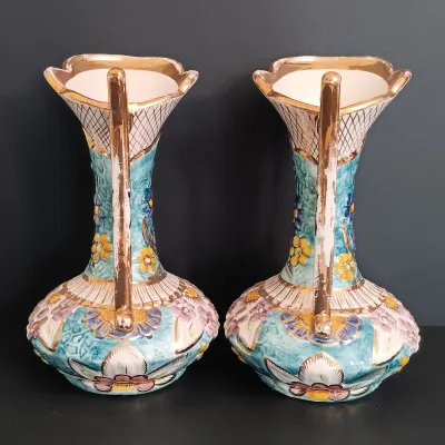 LOT 223: Bequet-Style Belgium Made Porcelain Ewers