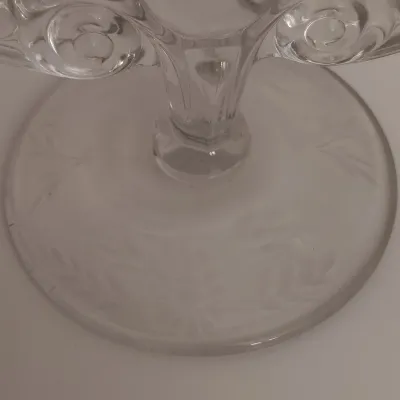LOT 137: Vintage Footed Celery Vase & Double Arm Candelabra