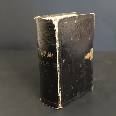 LOT 202: Latched Holy Bible 1868 - S. D. Burlock Philadelphia Publishing