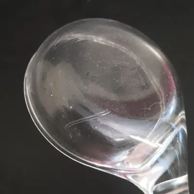 LOT 231: Vintage Crystal Pitcher with Metal Bird Claw Ice Tongs & Glass Ladles