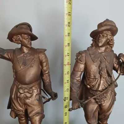 LOT 196: Vintage Don Juan and Don Caesar Spelter Statues