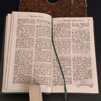 LOT 201: Leather-Bound German General Evangelical Hymnal for the Grand Duchy of Hesse 1842