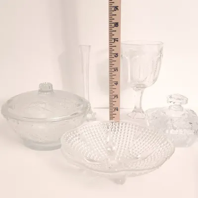 LOT 140: Signature Houseware Dinner Bowls, Vintage Candy Bowls & Vases